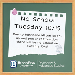 No school Tuesday 10/15